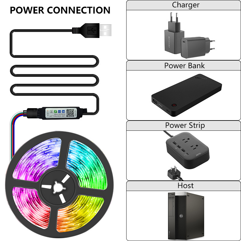 USB RGB Strip Lights